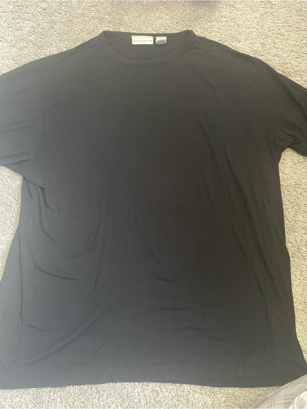 croft & barrow Black Short Sleeve Crewneck Tee